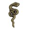 Set of 6 Gold Gothic Snake Drawer Pulls - 2.25" x 1" - Cabinet Decor